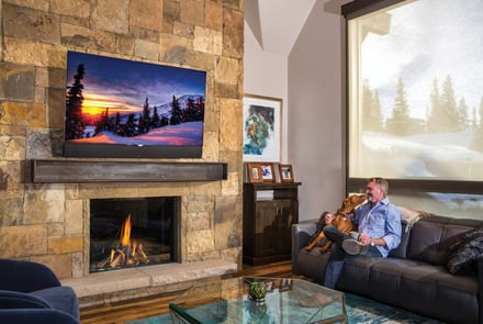 European Home Fireplace in Colorado