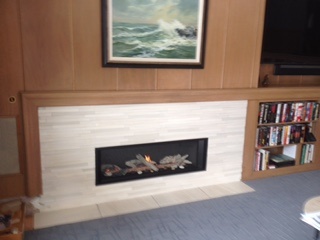 Modern Linear Shape Fireplace