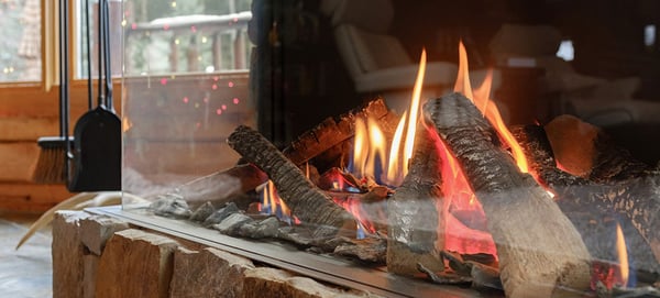 Gas Fireplace Closeup