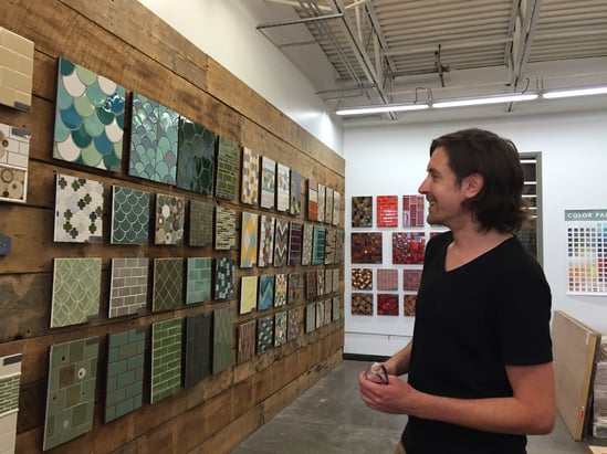 David at Mercury Mosaics showroom