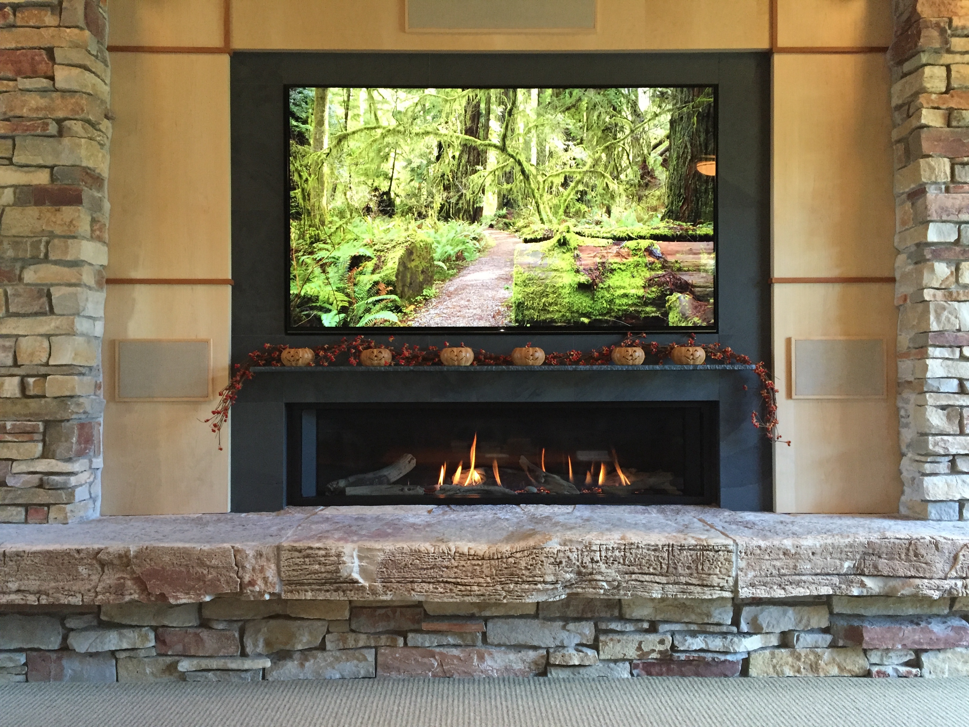 Valor L-3 Linear gas fireplace in Edina, MN.