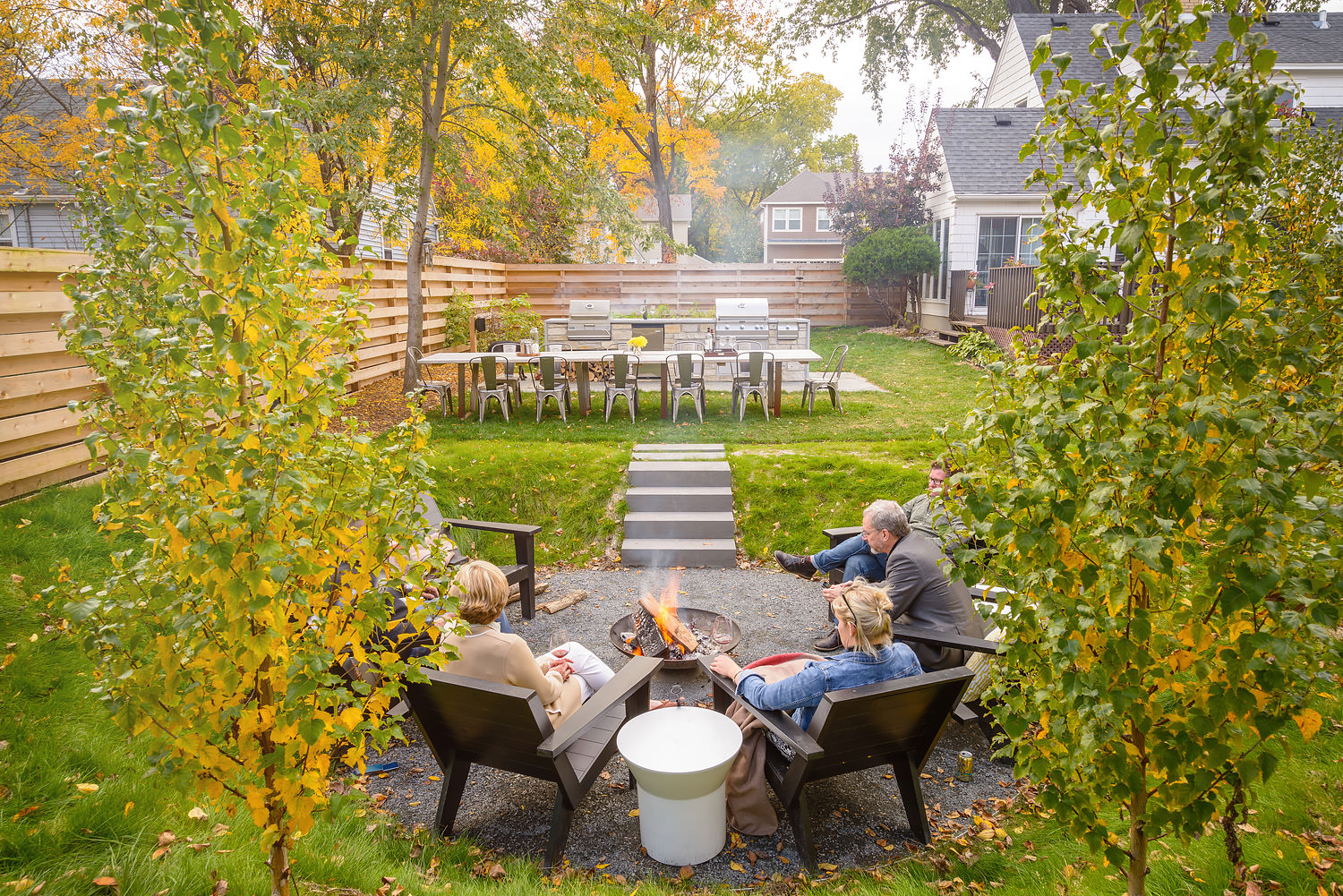 Outdoor Fire Pit and Outdoor Kitchen