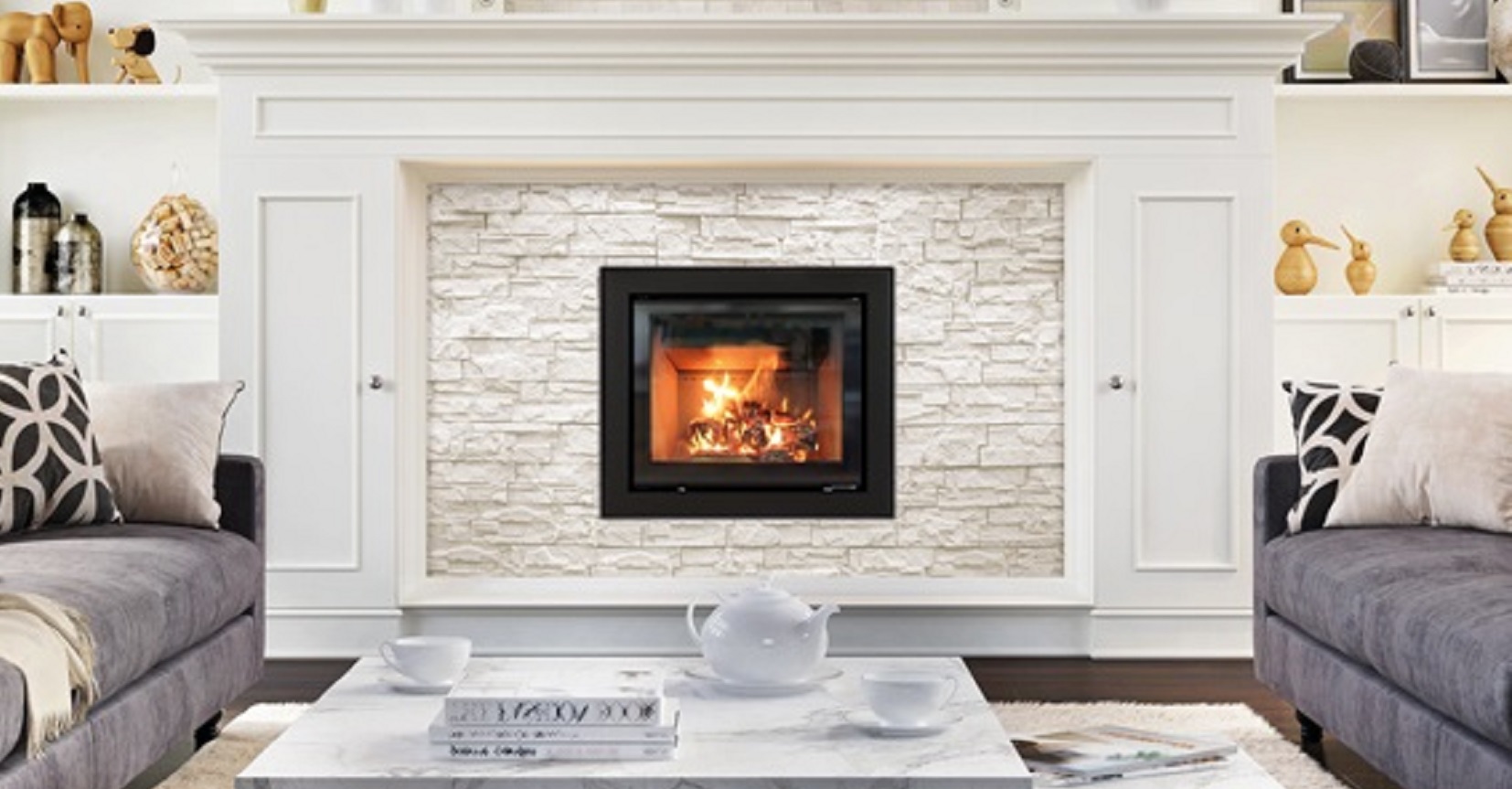 Wood-burning fireplace insert