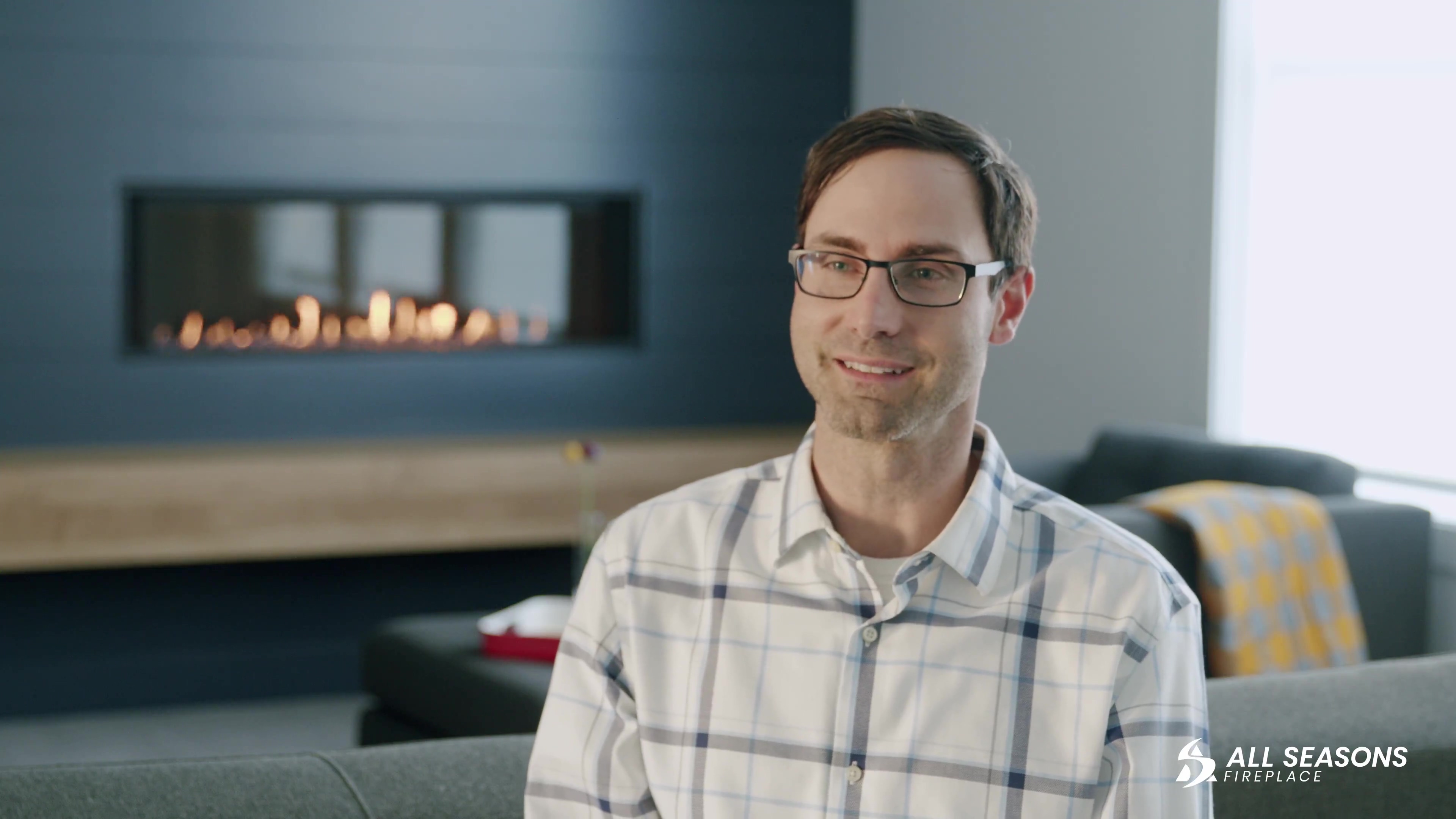 Happy Gas Fireplace Customer